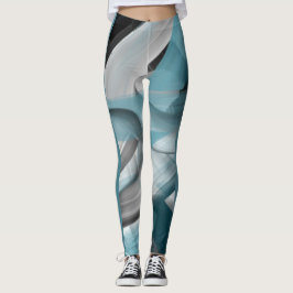 Leggings Fitness Abstracte Kunst Blauwe Oceaan