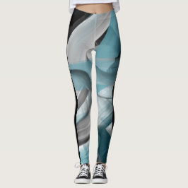 Leggings Fitness Abstracte Kunst Blauwe Oceaan