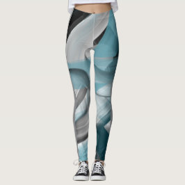 Leggings Fitness Abstracte Kunst Blauwe Oceaan