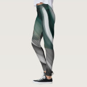 Leggings Fitness Abstracte Kunst Groene Smaragd (Links)