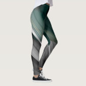 Leggings Fitness Abstracte Kunst Groene Smaragd (Rechts)