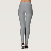 Leggings Fitness Abstracte Kunst Groene Smaragd (Achterkant)