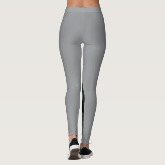Leggings Fitness Abstracte Kunst Groene Smaragd (Achterkant)