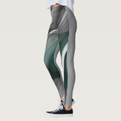 Leggings Fitness Abstracte Kunst Groene Smaragd (Links)