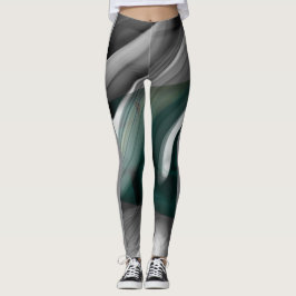 Leggings Fitness Abstracte Kunst Groene Smaragd