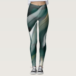 Leggings Fitness Abstracte Kunst Groene Smaragd