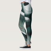 Leggings Fitness Abstracte Kunst Groene Smaragd (Links)