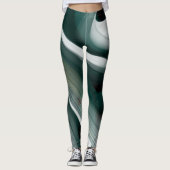Leggings Fitness Abstracte Kunst Groene Smaragd (Voorkant)