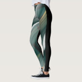 Leggings Fitness Abstracte Kunst Groene Smaragd (Links)