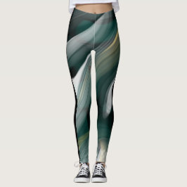 Leggings Fitness Abstracte Kunst Groene Smaragd