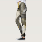 Leggings Fitness Abstracte Kunst Zwart Wit Goud (Links)