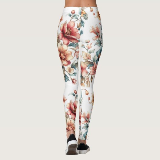 Leggings Florales Acuarela: Estilo que Florece (Achterkant)