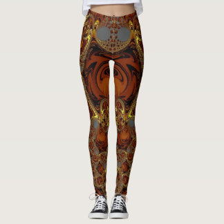 Leggings ~ Geel, bruin en grijs