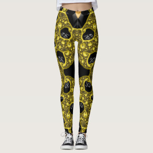Leggings ~ geel zwart ~ Origineel