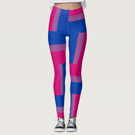 Leggings geïnspireerd door Bisexual Pride Flag (Voorkant)