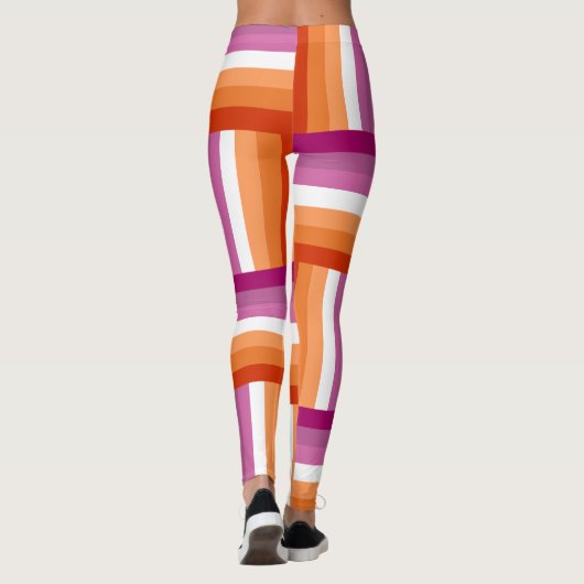 Leggings geïnspireerd door de Lesbische Pride Flag (Achterkant)