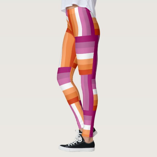 Leggings geïnspireerd door de Lesbische Pride Flag (Links)