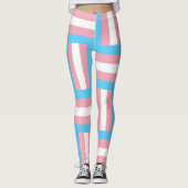 Leggings geïnspireerd door trans-Pride vlag (Voorkant)