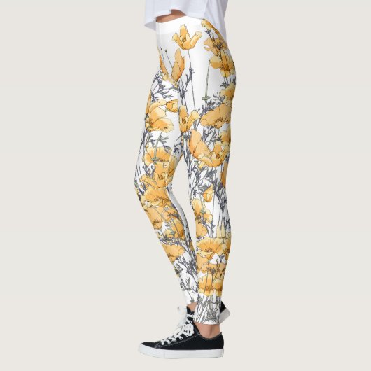 Leggings  gele makreelbloemen (Links)