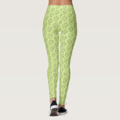 Leggings - Geparelde Spiralen op Lichtgroen (Achterkant)