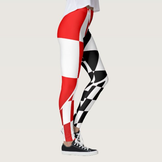 Leggings - Gewijzigde rode/zwarte vlag (Rechts)