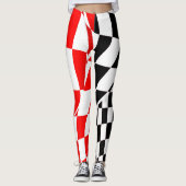 Leggings - Gewijzigde rode/zwarte vlag (Voorkant)
