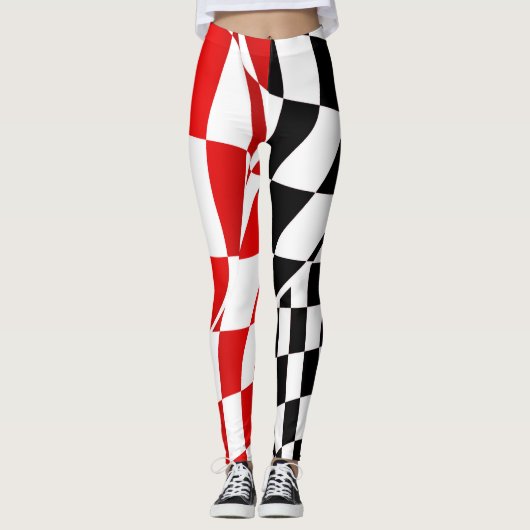 Leggings - Gewijzigde rode/zwarte vlag (Voorkant)