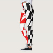 Leggings - Gewijzigde rode/zwarte vlag (Links)