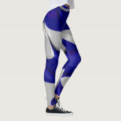 Leggings ~glanzend blauw wit ~ Origineel (Rechts)