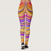 Leggings ~ glanzend geel sinaasappel ~ Origineel (Achterkant)