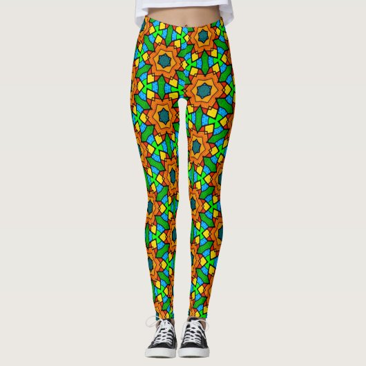 Leggings Glas in lood Patroon (Voorkant)