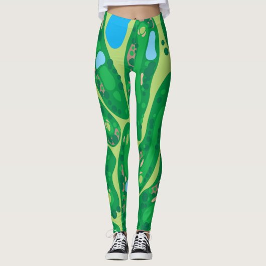 Leggings Golfcursusontwerp (Voorkant)