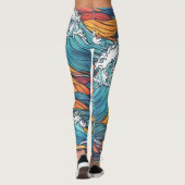 Leggings golfpatroon (Achterkant)