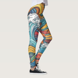 Leggings golfpatroon