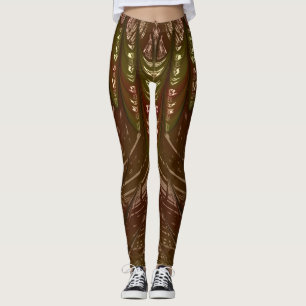 Leggings ~ goudbruin rood ~ Origineel