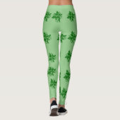 Leggings - Green Holly Branches (Achterkant)