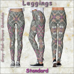 LEGGINGS - Grijs-roze-bruin Mandala Design<br><div class="desc">Op deze Leggings is een afbeelding van grijs, violet, roze, bruin en groen afgebeeld. Verkrijgbaar in vijf maten voor dames (XS, S, M, L, XL). Zie "Over dit product" onderstaande beschrijving voor algemene dimensionering en productinformatie, Het "betegelde" afbeelding beslaat standaard het hele paar leggings. ►Het kan niet worden verwijderd of...</div>