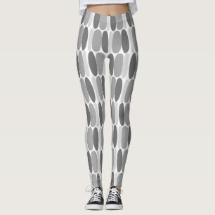 Leggings grijze Patroonkleurige vormen
