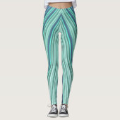 Leggings ~ groen blauw aqua ~ Origineel (Voorkant)