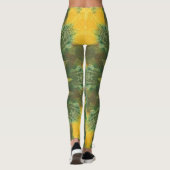 Leggings groen geel bruin Kaleidoscoop (Achterkant)