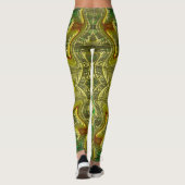 Leggings ~groen rood kerstfeest (Achterkant)