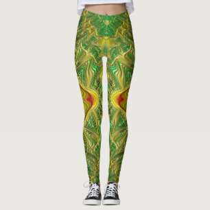 Leggings ~groen rood kerstfeest