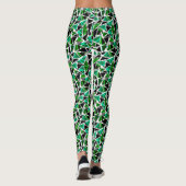 Leggings groen, veelhoekig (Achterkant)