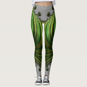 Leggings ~ groen wit ~ Origineel
