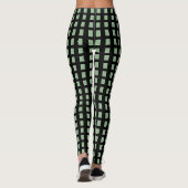 Leggings Groen Zwart Vierkant (Achterkant)