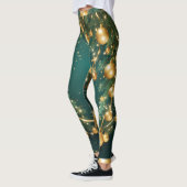 Leggings Groene Baubles Gouden Kerstdecoratie (Links)