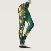 Leggings Groene Baubles Gouden Kerstdecoratie (Rechts)