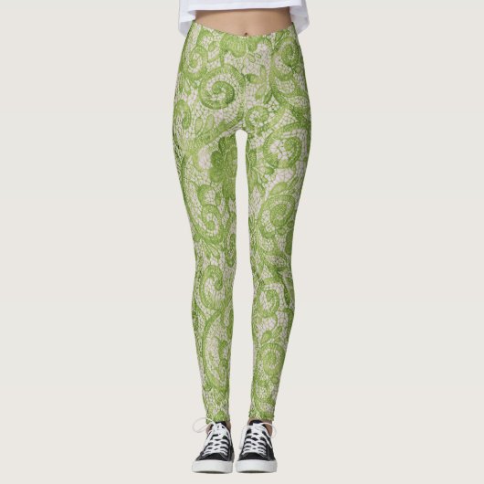 leggings groene kant (Voorkant)