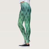 Leggings groene verloopdragon schalen (Links)