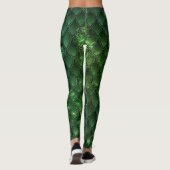 Leggings groene verloopdragon schalen (Achterkant)